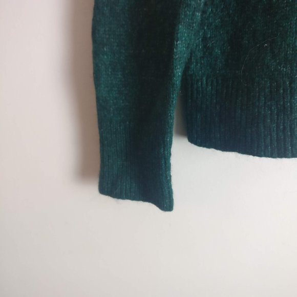 Greeen Alpaca Merino Wool blend Turtleneck rollneck warm sweater, Womens Medium - Picture 6 of 6